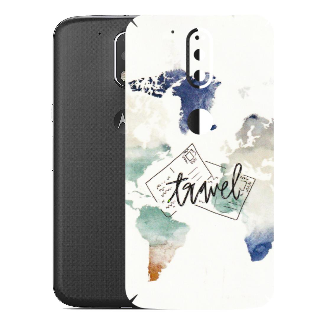 Motorola Phone Skins (All Models) - Travel The World - 3D Embossed Finish (L-232) Motorola Moto G4 Plus
