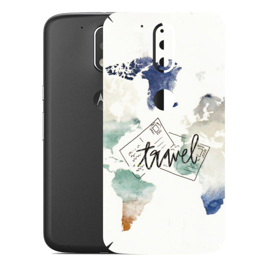 Motorola Phone Skins (All Models) - Travel The World - 3D Embossed Finish (L-232) Motorola Moto G4 Plus
