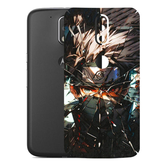 Motorola Phone Skins (All Models) - Kakashi Shattered Glass Effect - 3D Embossed Finish (L-237) Motorola Moto G4 Plus