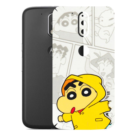 Motorola Phone Skins (All Models) - Yellow Shinchan Comic - 3D Embossed Finish (L-246) Motorola Moto G4 Plus