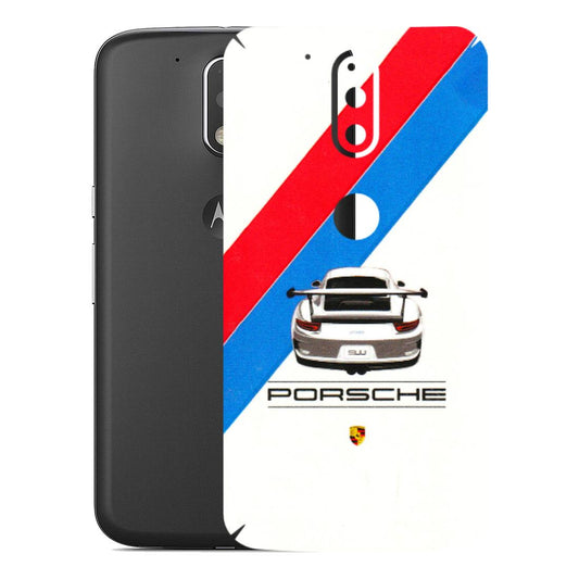 Motorola Phone Skins (All Models) - Porche Car Sober Logo - 3D Embossed Finish (L-248) Motorola Moto G4 Plus
