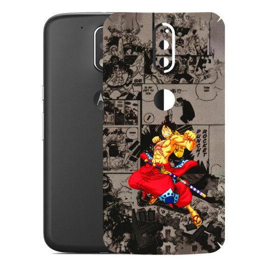 Motorola Phone Skins (All Models) - One Piece Rocket Punch Manga - 3D Embossed Finish (L-25) Motorola Moto G4 Plus