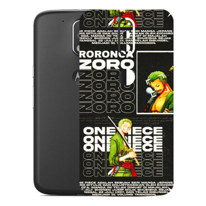 Motorola Phone Skins (All Models) - One Piece Zoro - 3D Embossed Finish (L-250) Motorola Moto G4 Plus