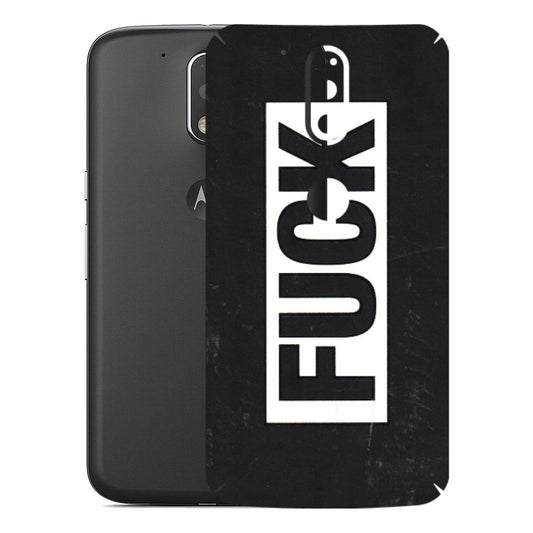 Motorola Phone Skins (All Models) - The F Word - 3D Embossed Finish (L-255) Motorola Moto G4 Plus
