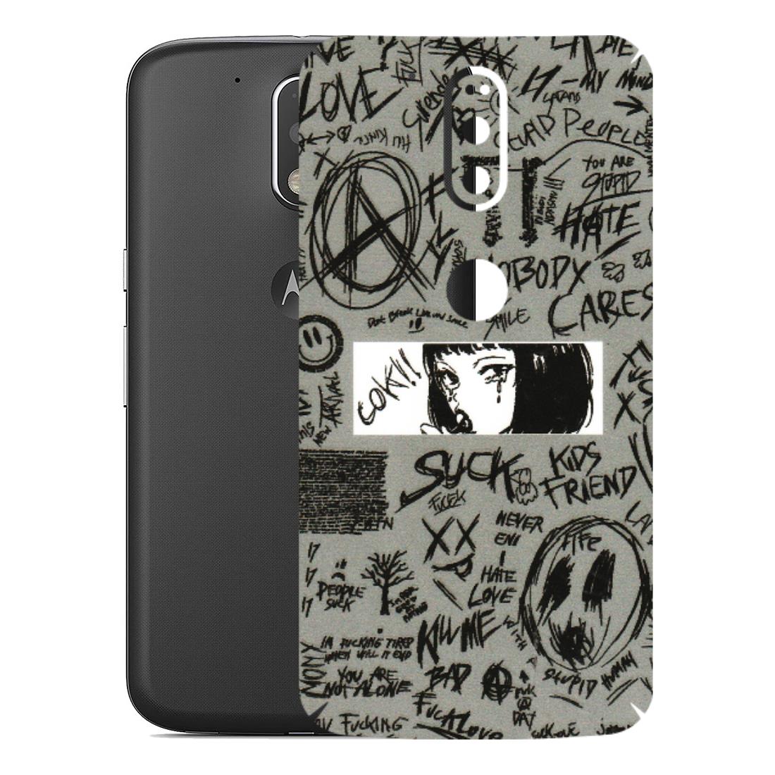 Motorola Phone Skins (All Models) - Never Have Love Anime - 3D Embossed Finish (L-260) Motorola Moto G4 Plus