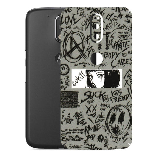 Motorola Phone Skins (All Models) - Never Have Love Anime - 3D Embossed Finish (L-260) Motorola Moto G4 Plus