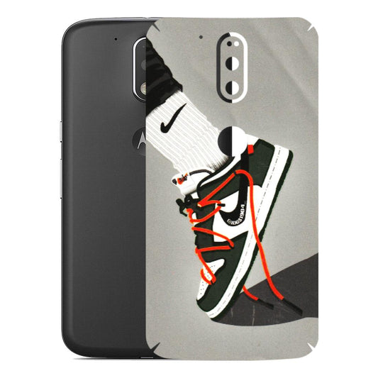 Motorola Phone Skins (All Models) - New Grey Sneaker - 3D Embossed Finish (L-261) Motorola Moto G4 Plus