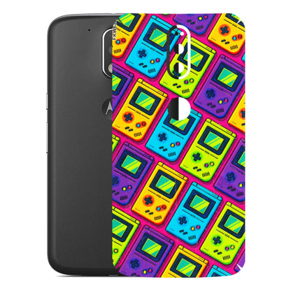 Motorola Phone Skins (All Models) - Gameboy Colourful - 3D Embossed Finish (L-266) Motorola Moto G4 Plus