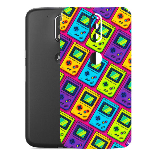 Motorola Phone Skins (All Models) - Gameboy Colourful - 3D Embossed Finish (L-266) Motorola Moto G4 Plus