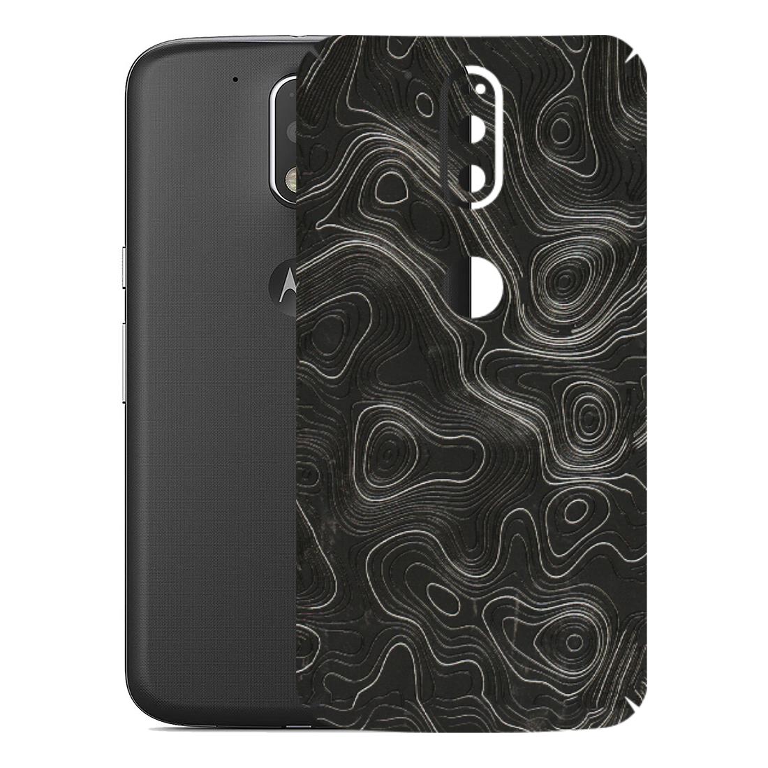 Motorola Phone Skins (All Models) - Abstract White Line Map - 3D Embossed Finish (L-269) Motorola Moto G4 Plus