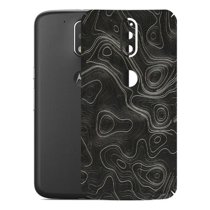 Motorola Phone Skins (All Models) - Abstract White Line Map - 3D Embossed Finish (L-269) Motorola Moto G4 Plus