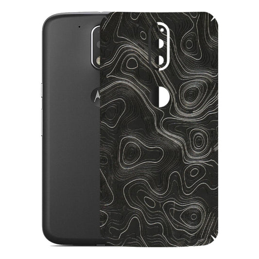 Motorola Phone Skins (All Models) - Abstract White Line Map - 3D Embossed Finish (L-269) Motorola Moto G4 Plus