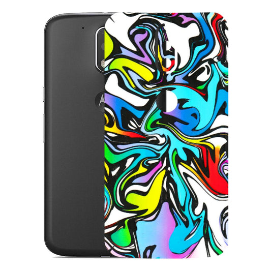 Motorola Phone Skins (All Models) - Abstract Colour Paints - 3D Embossed Finish (L-271) Motorola Moto G4 Plus