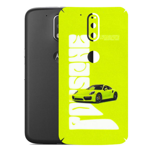 Motorola Phone Skins (All Models) - Lime Green Porche - 3D Embossed Finish (L-30) Motorola Moto G4 Plus