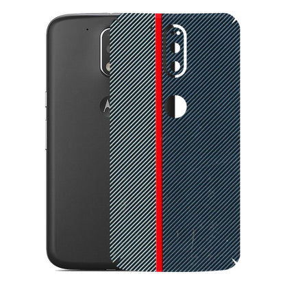 Motorola Phone Skins (All Models) - Blue Sober Lines - 3D Embossed Finish (L-305) Motorola Moto G4 Plus