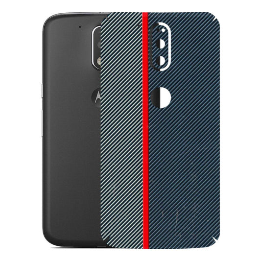 Motorola Phone Skins (All Models) - Blue Sober Lines - 3D Embossed Finish (L-305) Motorola Moto G4 Plus