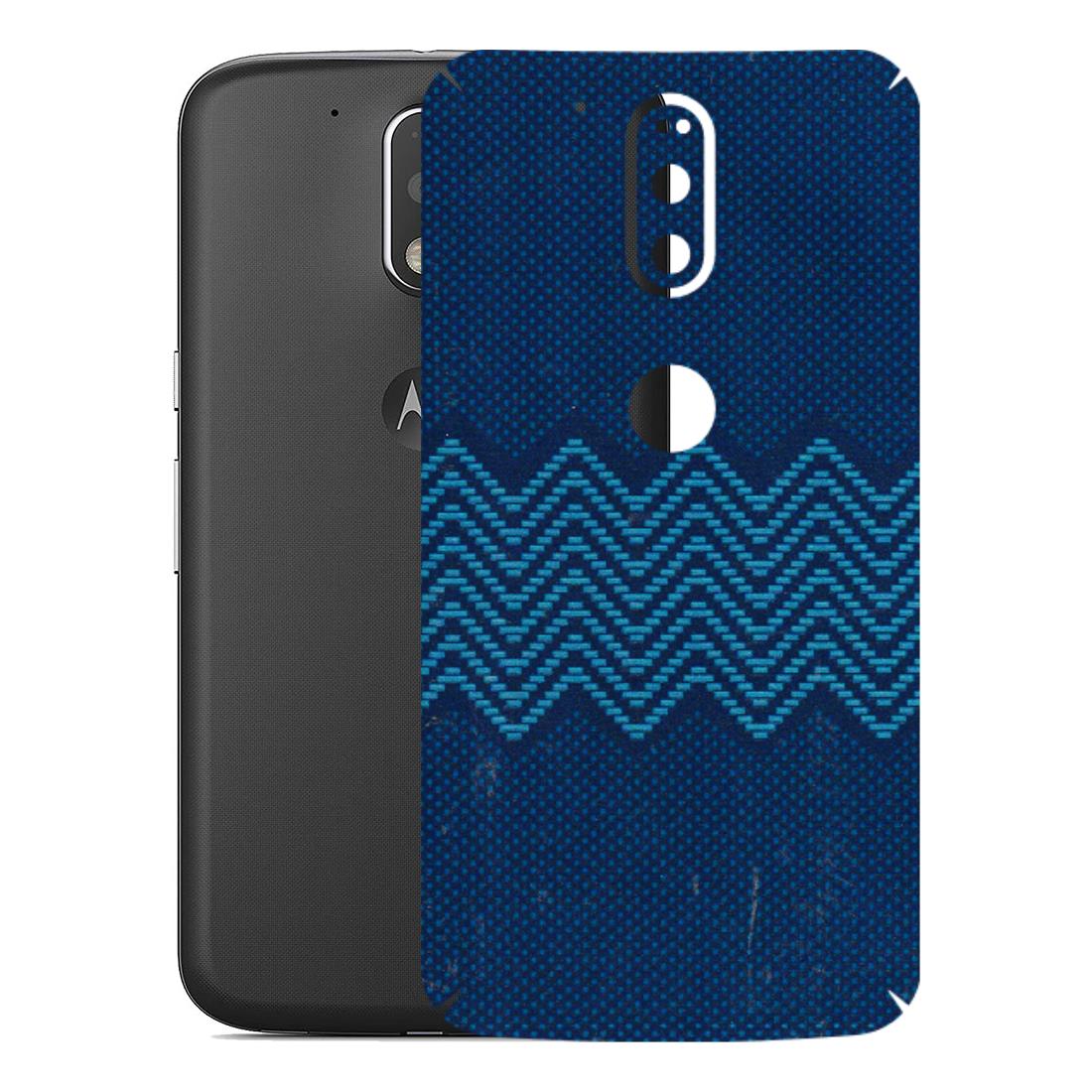 Motorola Phone Skins (All Models) - Blue Sober Waves - 3D Embossed Finish (L-306) Motorola Moto G4 Plus