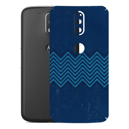 Motorola Phone Skins (All Models) - Blue Sober Waves - 3D Embossed Finish (L-306) Motorola Moto G4 Plus