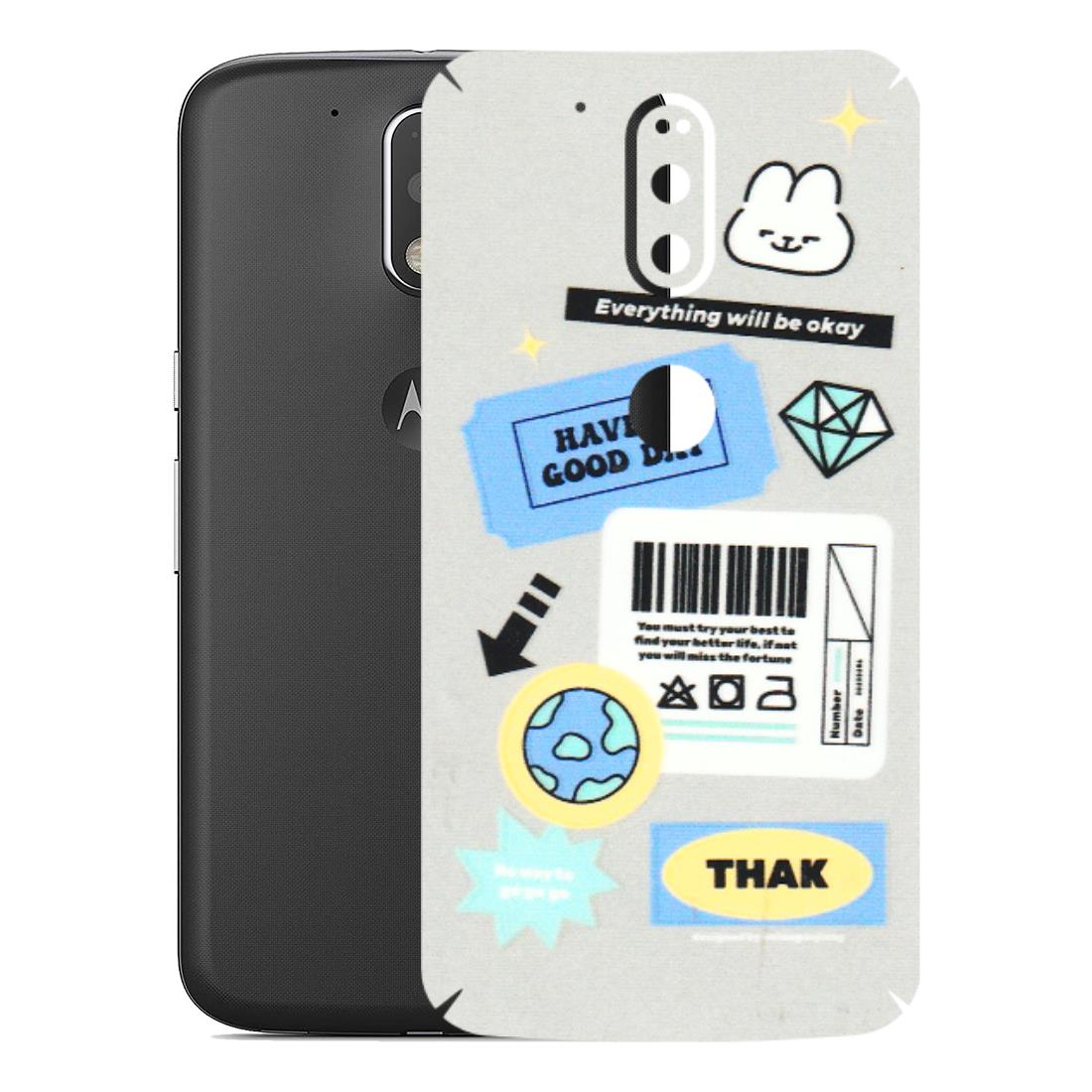 Motorola Phone Skins (All Models) - Will Be Okay Design - 3D Embossed Finish (L-316) Motorola Moto G4 Plus