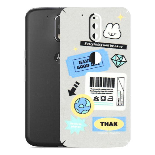 Motorola Phone Skins (All Models) - Will Be Okay Design - 3D Embossed Finish (L-316) Motorola Moto G4 Plus
