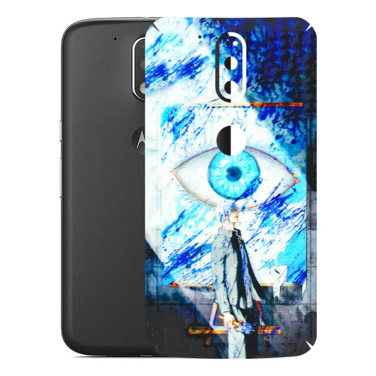 Motorola Phone Skins (All Models) - Anime Sea Blue Eye - 3D Embossed Finish (L-318) Motorola Moto G4 Plus