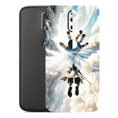 Motorola Phone Skins (All Models) - Big Hand With Monkey King - 3D Embossed Finish (L-323) Motorola Moto G4 Plus