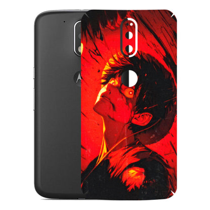 Motorola Phone Skins (All Models) - D.Luffy Power Up One Piece Anime - 3D Embossed Finish (L-326) Motorola Moto G4 Plus