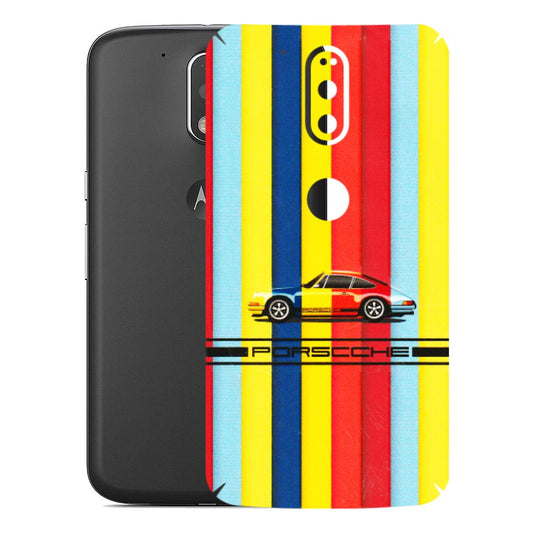 Motorola Phone Skins (All Models) - Multicolour Porche - 3D Embossed Finish (L-39) Motorola Moto G4 Plus