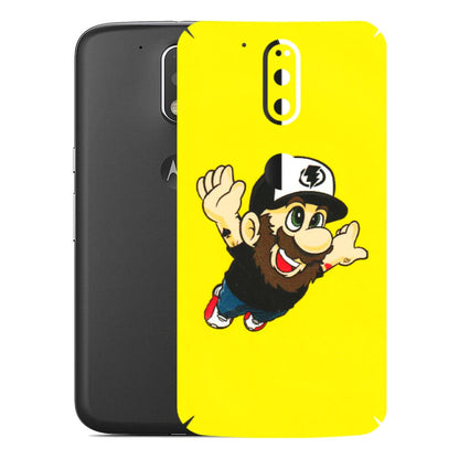 Motorola Phone Skins (All Models) - Flying Beardo - 3D Embossed Finish (L-60) Motorola Moto G4 Plus