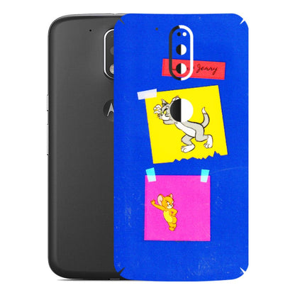 Motorola Phone Skins (All Models) - Tom N Jerry Sticky Notes - 3D Embossed Finish (L-88) Motorola Moto G4 Plus