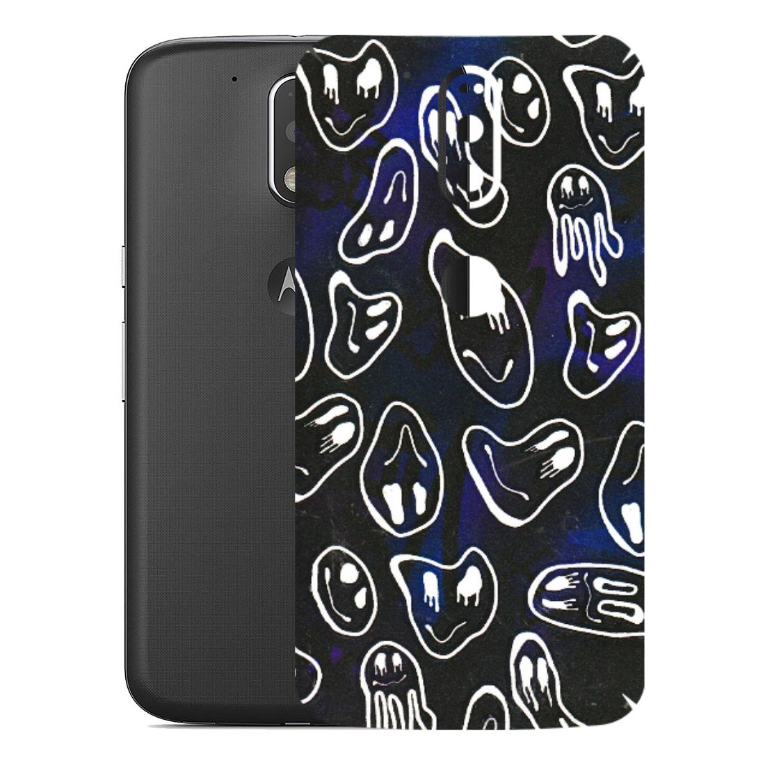 Motorola Phone Skins (All Models) - Distorted Smileys - 3D Embossed Finish (L-92) Motorola Moto G4 Plus