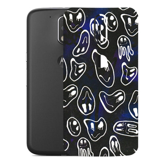 Motorola Phone Skins (All Models) - Distorted Smileys - 3D Embossed Finish (L-92) Motorola Moto G4 Plus