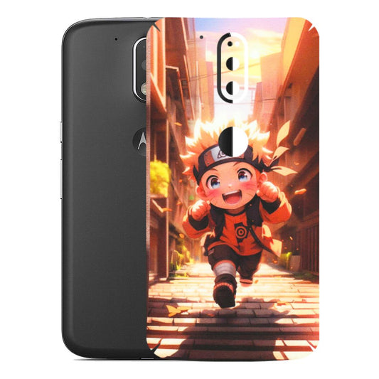 Motorola Phone Skins (All Models) - Naruto Cute Toon Running - Matte Finish (M-04) Motorola Moto G4 Plus