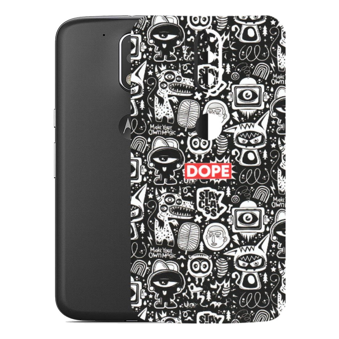 Motorola Phone Skins (All Models) - Dope Stay Classy Black Doodles - Matte Finish (M-126) Motorola Moto G4 Plus