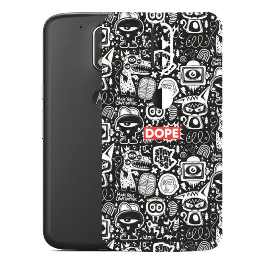 Motorola Phone Skins (All Models) - Dope Stay Classy Black Doodles - Matte Finish (M-126) Motorola Moto G4 Plus