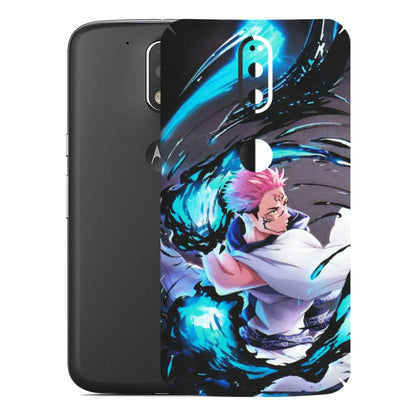 Motorola Phone Skins (All Models) - New Jujutsu Kaisen Grey Blue Anime - Matte Finish (M-127) Motorola Moto G4 Plus
