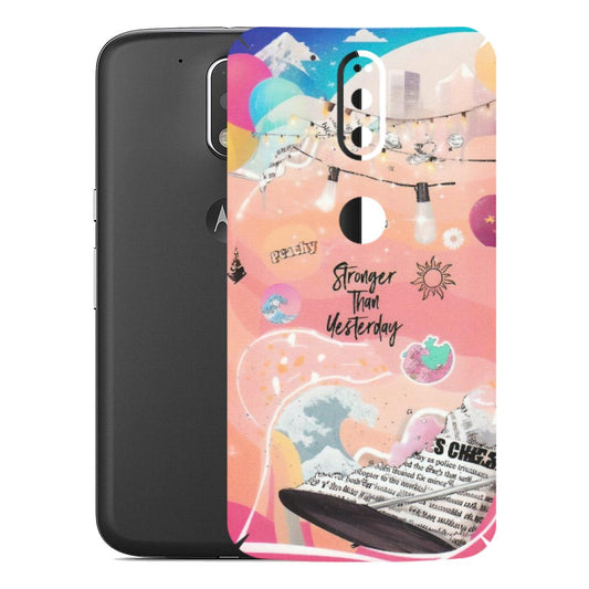 Motorola Phone Skins (All Models) - Stronger Then Yesterday - Matte Finish (M-128) Motorola Moto G4 Plus