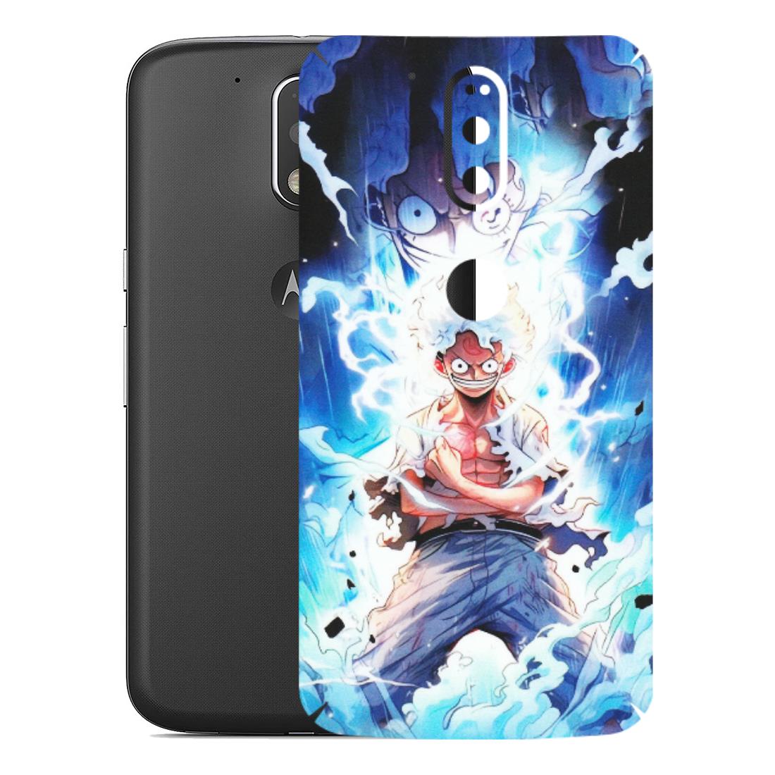 Motorola Phone Skins (All Models) - Blue Thunder Luffy Anime - Matte Finish (M-132) Motorola Moto G4 Plus