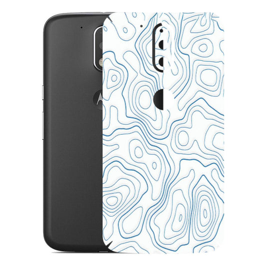 Motorola Phone Skins (All Models) - Blue And White Swirls - Matte Finish (M-139) Motorola Moto G4 Plus