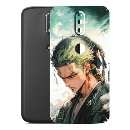Motorola Phone Skins (All Models) - New Roronoa Zoro One Picece Anime - Matte Finish (M-140) Motorola Moto G4 Plus