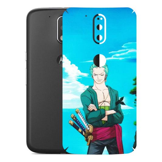 Motorola Phone Skins (All Models) - Cool Swordman Zoro Anime - Matte Finish (M-143) Motorola Moto G4 Plus