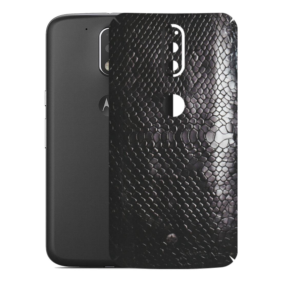 Motorola Phone Skins (All Models) - Black Snack Leather - Matte Finish (M-147) Motorola Moto G4 Plus