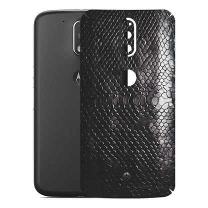 Motorola Phone Skins (All Models) - Black Snack Leather - Matte Finish (M-147) Motorola Moto G4 Plus