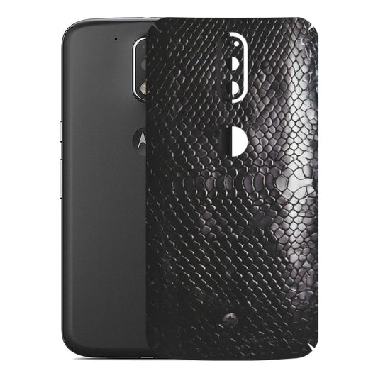 Motorola Phone Skins (All Models) - Black Snack Leather - Matte Finish (M-147) Motorola Moto G4 Plus