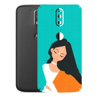 Motorola Phone Skins (All Models) - Radhe Radhe With Hindu Symbol - Matte Finish (M-164) Motorola Moto G4 Plus
