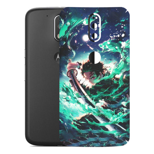 Motorola Phone Skins (All Models) - Sword Fighter Anime - Matte Finish (M-29) Motorola Moto G4 Plus