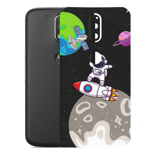 Motorola Phone Skins (All Models) - Astronaut Vibing Toon Running - Matte Finish (M-39) Motorola Moto G4 Plus