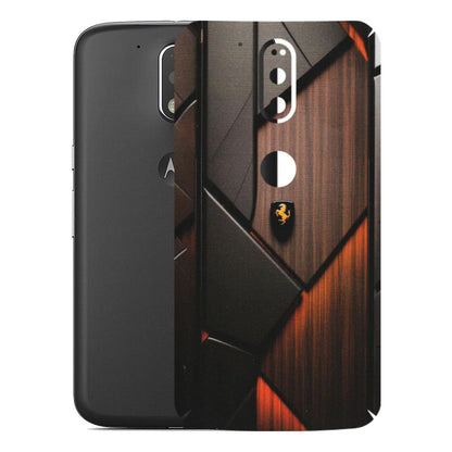 Motorola Phone Skins (All Models) - Lambo Beauty Wood Pattern Sober - Matte Finish (M-51) Motorola Moto G4 Plus