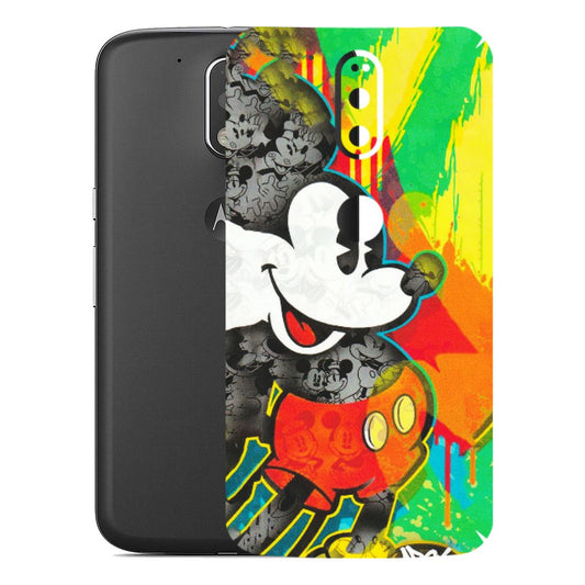 Motorola Phone Skins (All Models) - Multiple Mickey With Colourful Texture - Matte Finish (M-84) Motorola Moto G4 Plus