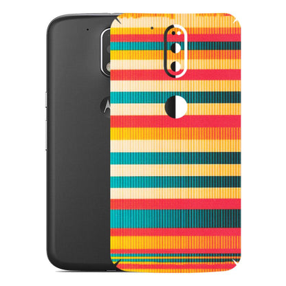 Motorola Phone Skins (All Models) - Colourful Stripes Soothing Effect - Matte Finish (M-86) Motorola Moto G4 Plus